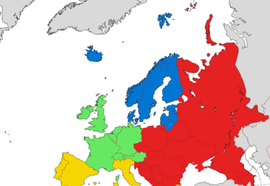 Сателитна карта на Европа.  Всички карти на Европа.  западноевропейски страни
